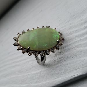 Chloe and Isabel Opal CZ ring